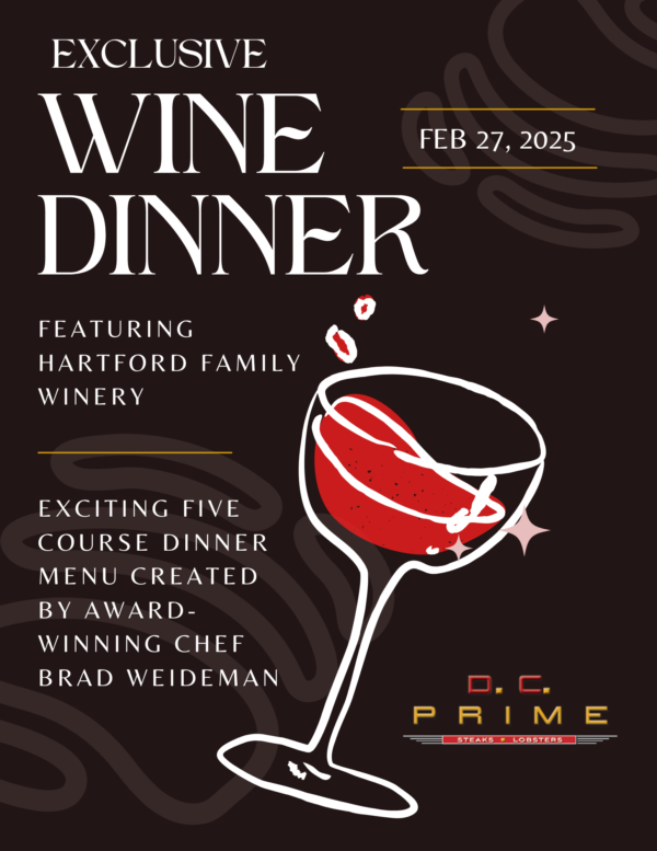 DC Prime Wine Dinner - Hartford Winery